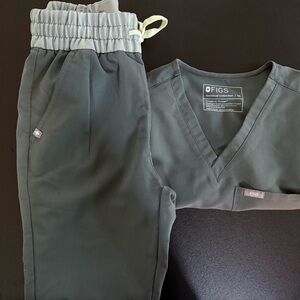 Figs Gray Green Track Pants & Joggers